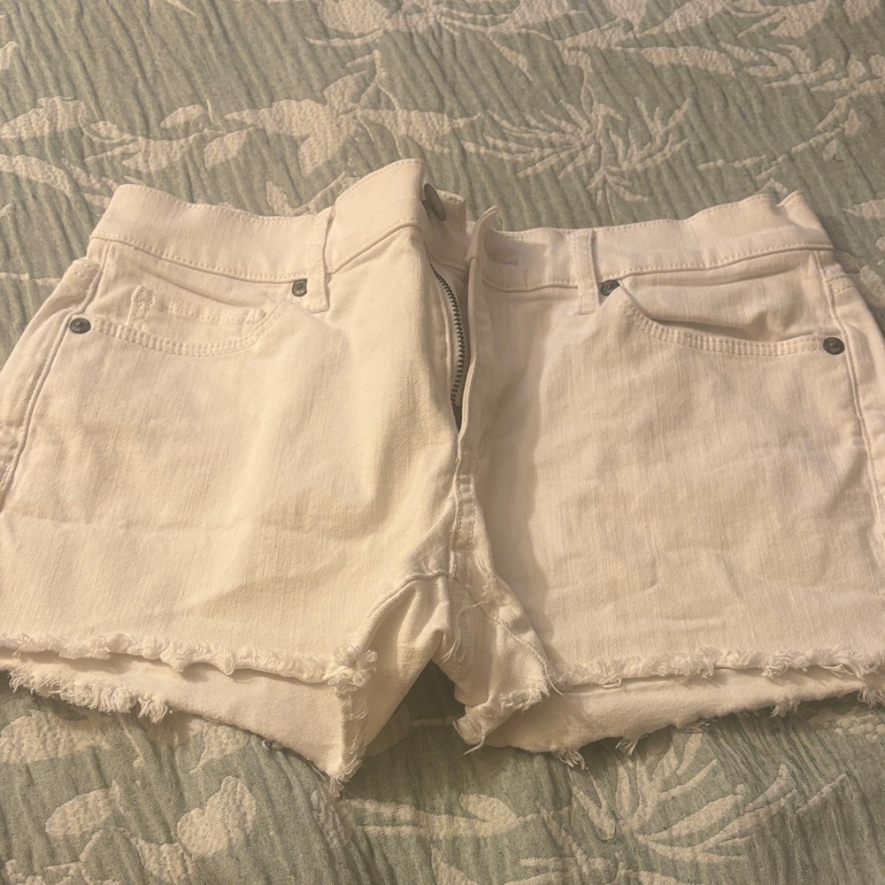 Women's White Denim Shorts
